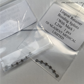 Dental Orthodontic Lingual Retainer Bonding Splints with Mark