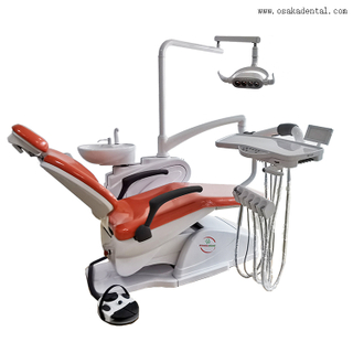 Dental chair for dental office with LED curing light