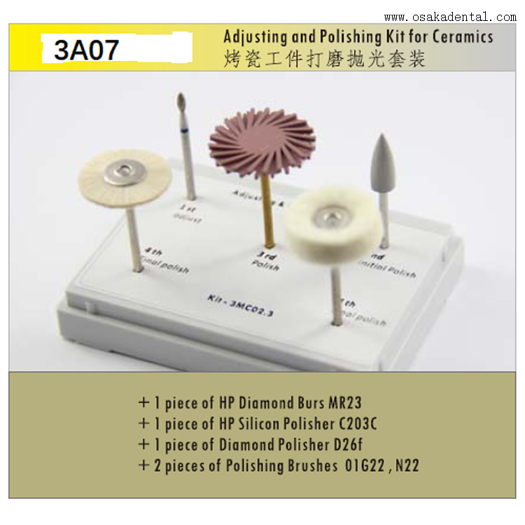 Dental diamond burs kit adjust and polishing kit for ceramics