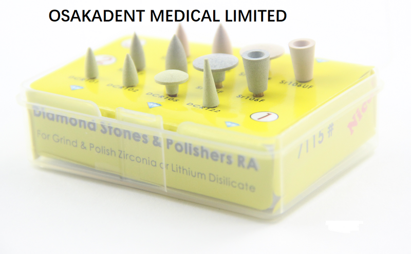 Dental Rubber Zircconia And Lithium Disilicate Polisher RA Polishing Burs Kit OSA-7115