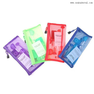 Dental Orthodontic Kit with Brush And Mirror in Nylon Mesh Bag
