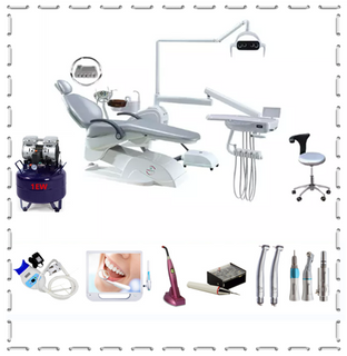 Stable Quality Dental Chair Unit Set with Compressor and Handpiece