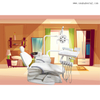 White color dental chair with 6 bulb LED lamp