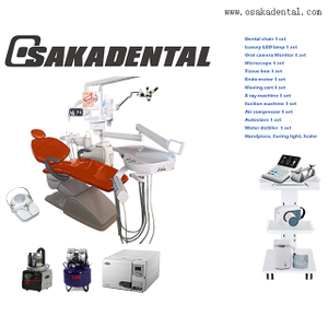 Dental Chair Unit with Options Dental Equipment And Mobile Cart