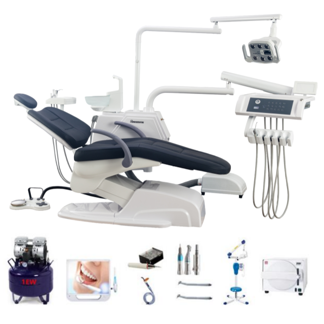 Big Seat Dental Chair Set with Leather