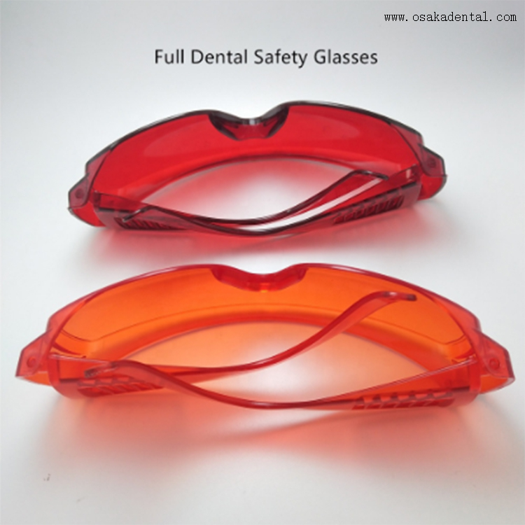 Orange Anti-fog Light Curing Protective Glasses