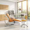 High class dental chair unit with touch screen instrument tray