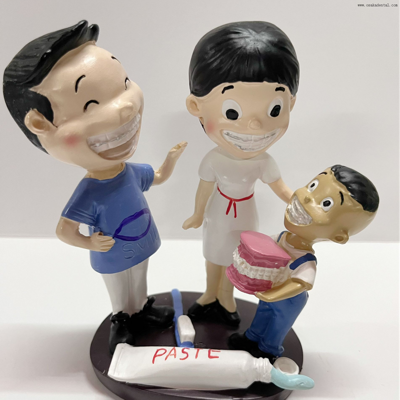 New Dental Office Decoration Dentist And Little Girl Figurine Ornament Professional Dental Clinic Decor