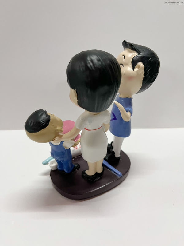 New Dental Office Decoration Dentist And Little Girl Figurine Ornament Professional Dental Clinic Decor