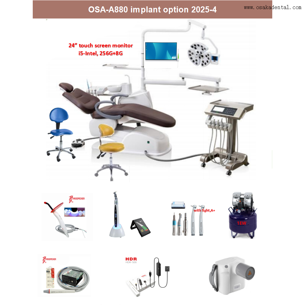Dental implant Unit for Clinic use Dental Chair with full option for dental clinic use OSA-A-880