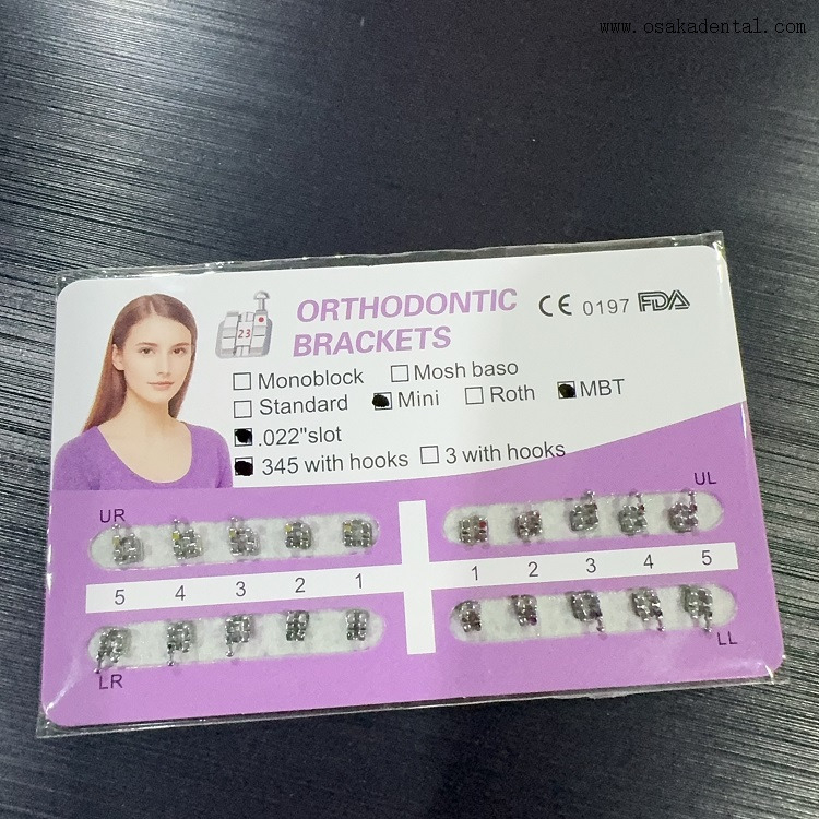 Dental Orthodontic Monoblock Bondable Metal Bracket