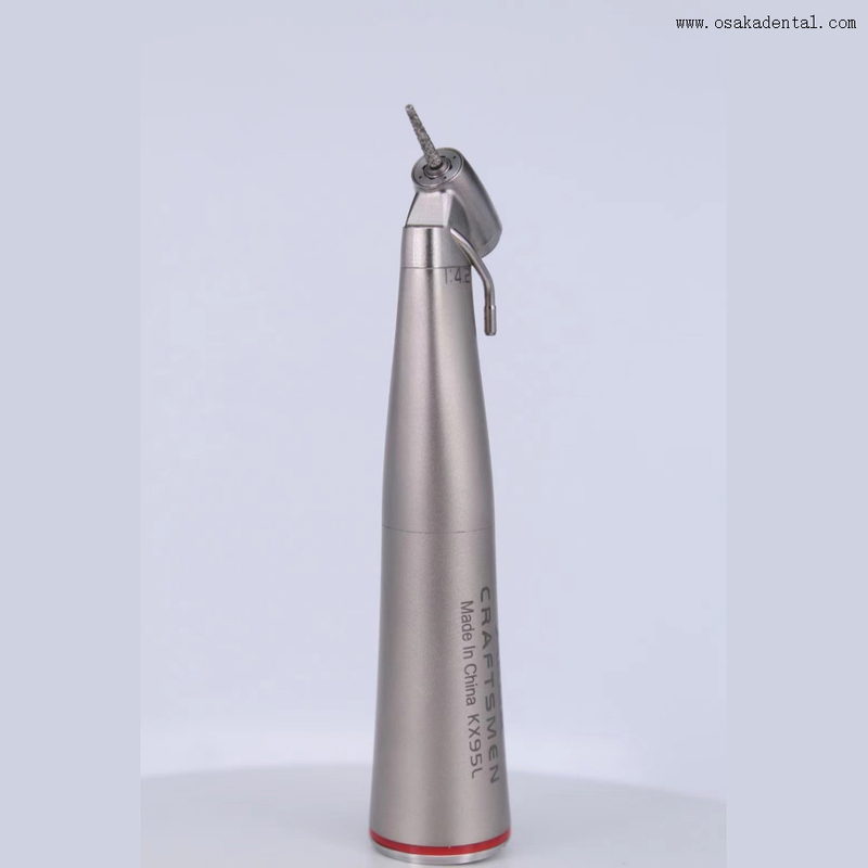 45 Degree High Speed Red Ring Dental Handpiece with External Spray