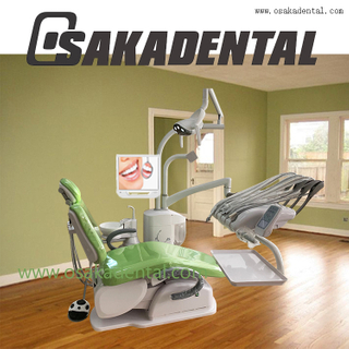 High class dental chair for dental clinic green color