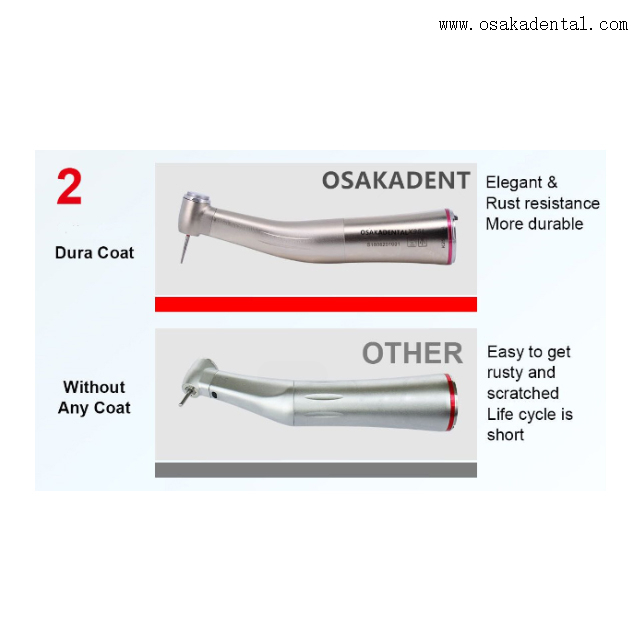 Red ring high speed handpiece LED increasing electric micro motor 1:5 contra angle handpiece