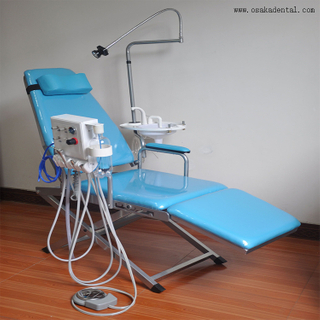 Portable Folding Dental Chair Mobile Unit with LED Light
