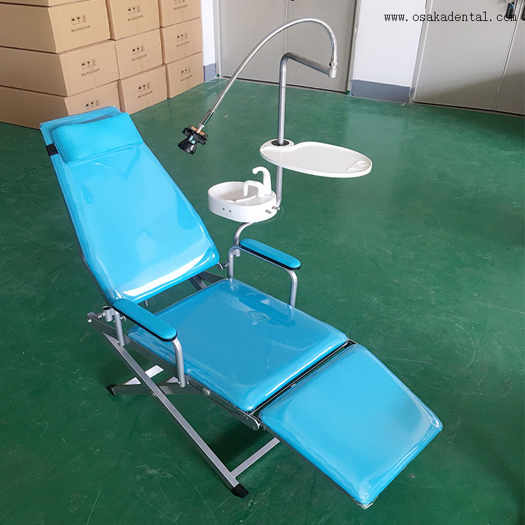 Portable Folding Dental Chair Mobile Unit with LED Light