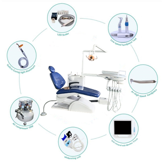 Dental Chair Unit Set with Compressor and Handpiece