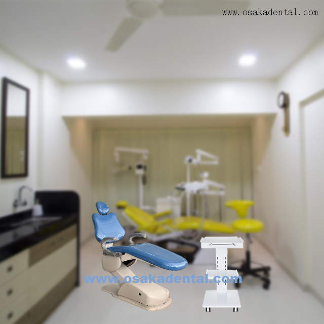 Blue color patient chair for clinic use