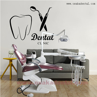Red color Dental Chair with LED lamp