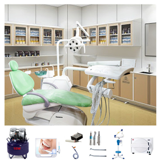 Apple Green Dental Chair Unit with X Ray Unit