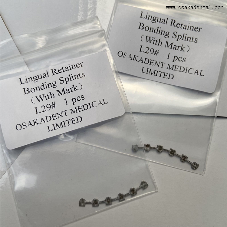 Dental Orthodontic Lingual Retainer Bonding Splints with Mark