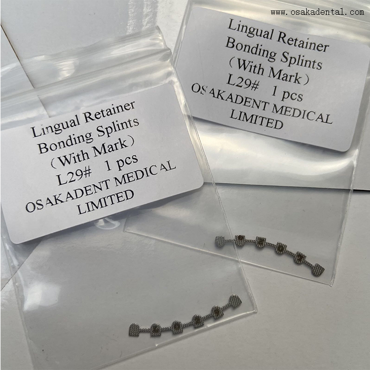 Dental Orthodontic Lingual Retainer Bonding Splints with Mark