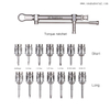 Dental Universal Torque Ratchet Screwdrivers Wrench Implant Restoration Tool Kit 
