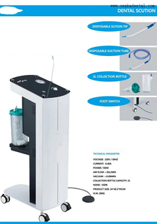 Dental suction unit For implant with disposable collection bags and disposable suction tubes 40 sets