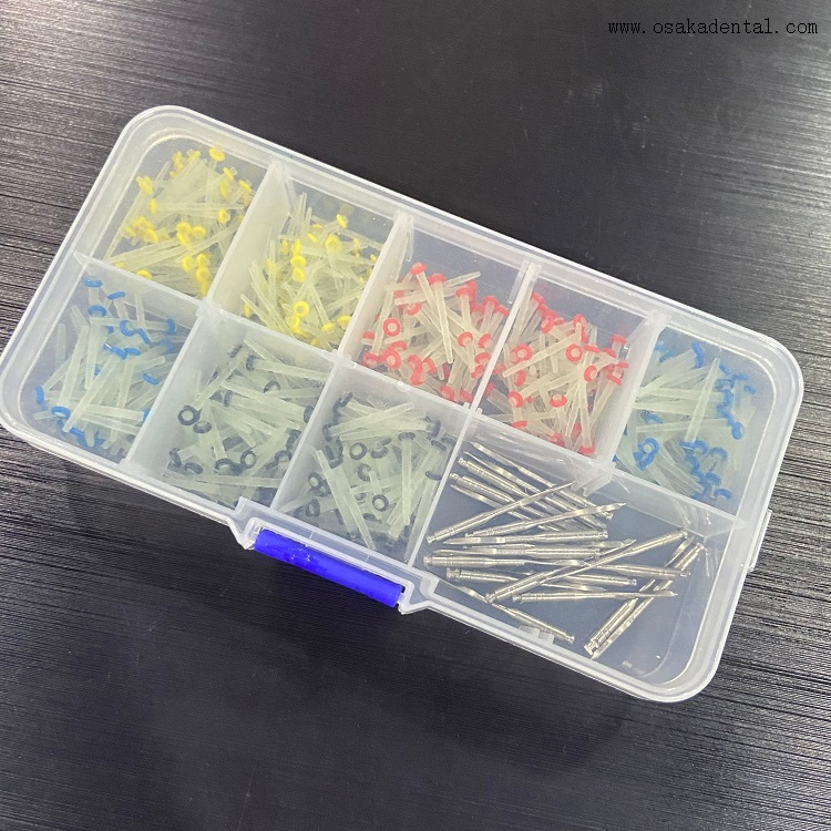 Dental Fiber Post Square Box with 20pcs Drills 400pcs/pack OSA-S018