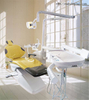 Yellow colour Dental Chair with ultrasonic scaler