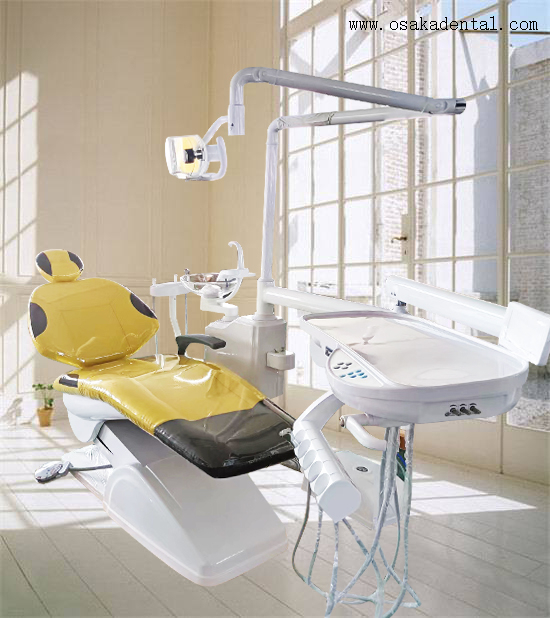 Yellow colour Dental Chair with ultrasonic scaler