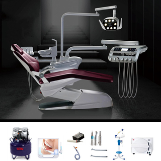 Comfortable Leather Dental Chair with Digital X Ray Unit 
