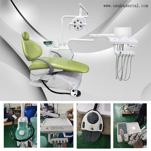 Soft leather dental chair with big x ray viewer/High class dental chair 