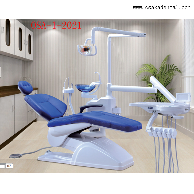 Cheap price dental chair with dental handpiece with blue color 