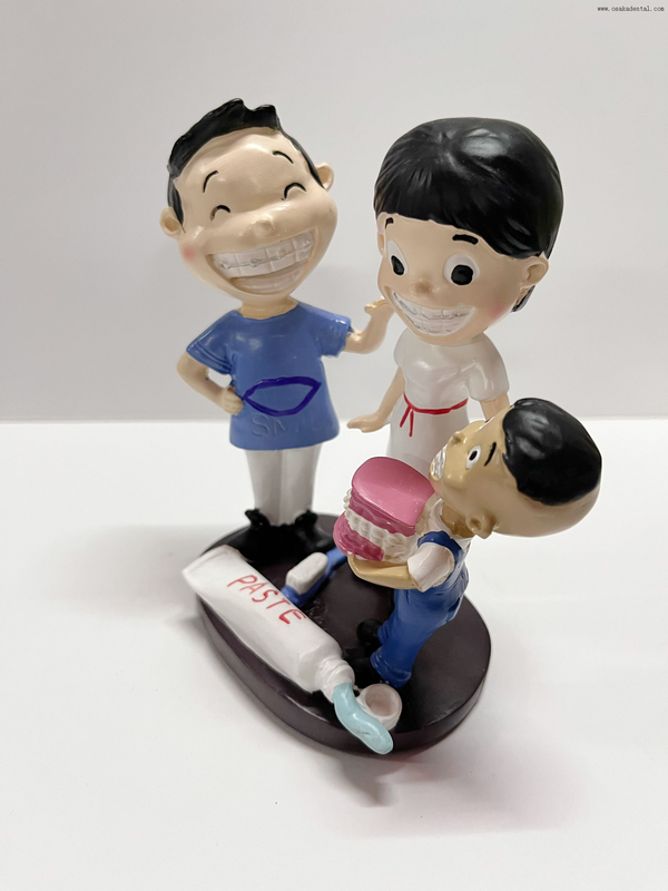 New Dental Office Decoration Dentist And Little Girl Figurine Ornament Professional Dental Clinic Decor