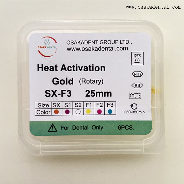 Gold Dental Endodontic File Niti Activation