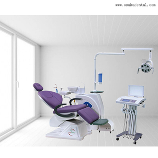 Dental chair with separated moving cart with nice purple color