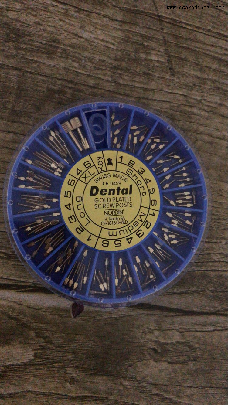 Dental Implant Golden Plated Screw Post