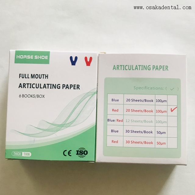 New Full Mouth Articulating Paper Blue and Red