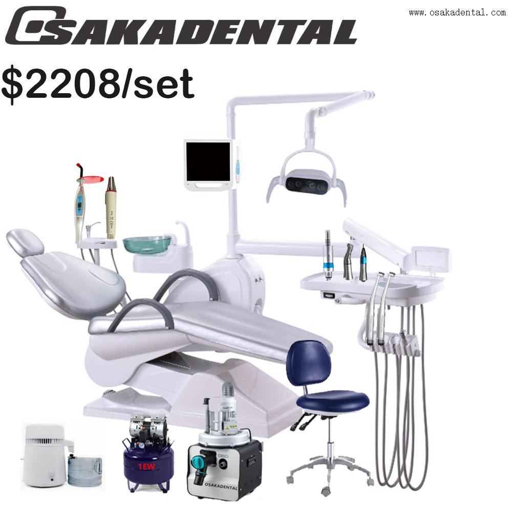Whole Set Dental Chair Unit for Clinic with Sensor Lamp