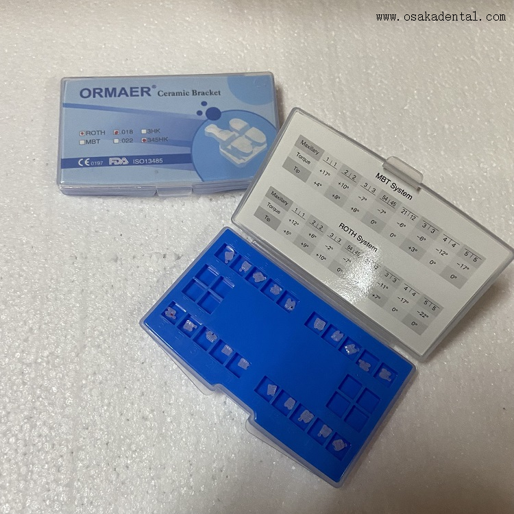 Dental Orthodontics MESH Base Ceramic Bracket ROTH/MBT OSA-F690-Ice