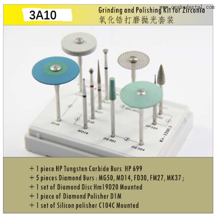 Dental Zirconia Grinding And Polishing Kit