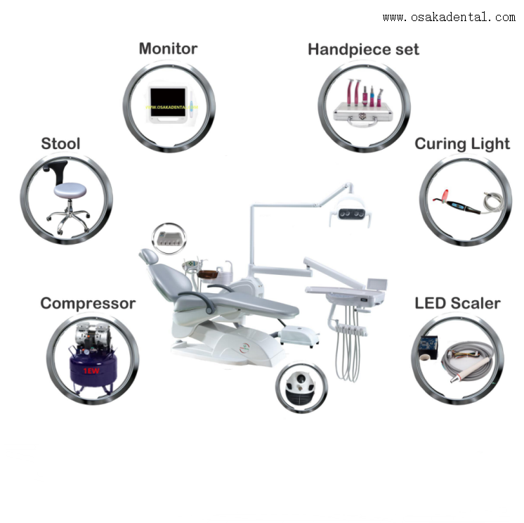 New Dental Chair with LED Light with Air Compressor OSA-1-2022