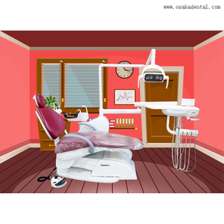 Dental chair with LED lamp and multi-functional footpad