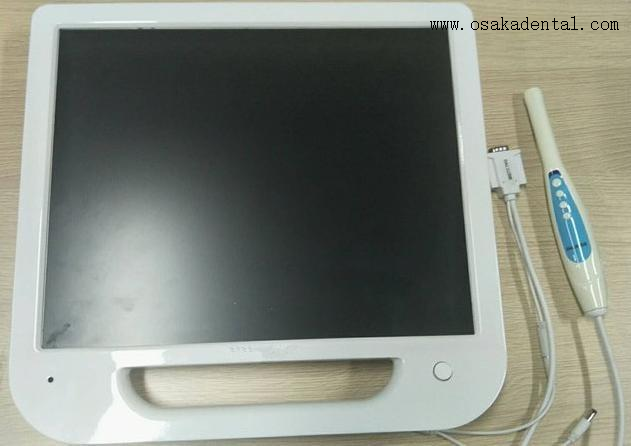 17 inch white monitor +Intraoral Camera with VGA+VIDEO+USB +simple metal monitor holder set