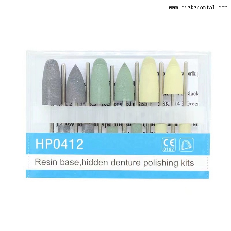 Dental Burs HP 0412 Resin Base,hidden Denture Polishing Kit