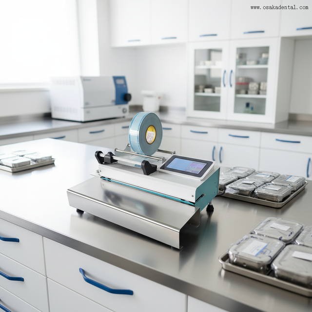 Dental Automatic Sealing Machine With Cutting and Printing Function Dental Sterilization Pouch Packaging Machine
