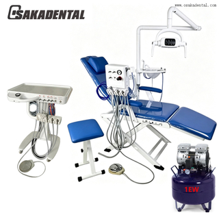 Dental Chair Fully Foldable Mobile Dental Unit With Portable Turbine and with dental compressor