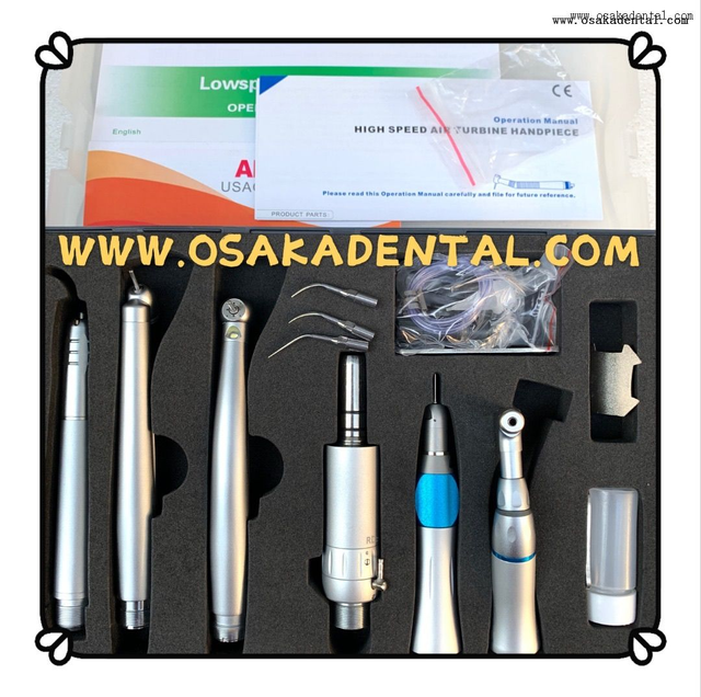 Dental Strong Power Low Speed Handpiece And High Speed in Set