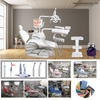 White Color Dental Chair with Air Compressor And in Build Ultrasonic Scaler Lamp 